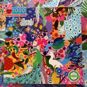 Eeboo Peacock Garden 1000 pc puzzle